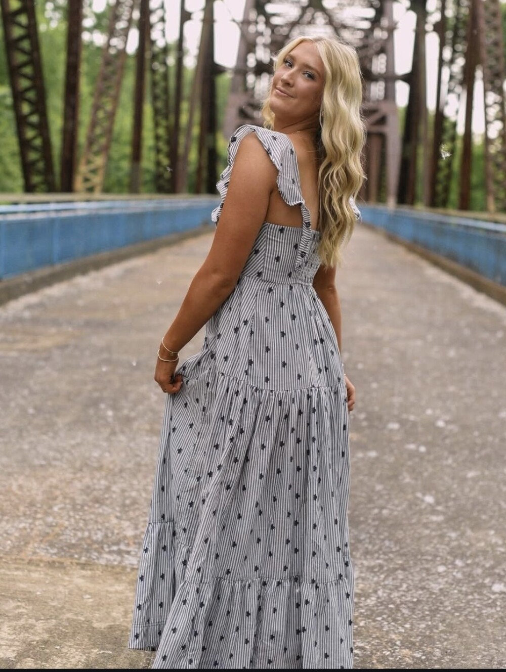 Anthropologie Pilcro Flutter-Sleeve Tiered Maxi Dress - Picture 5 of 13